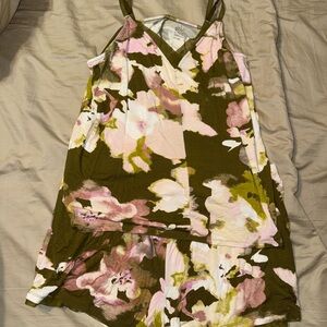 Stars Above Floral Pajama Set - Pink and Green